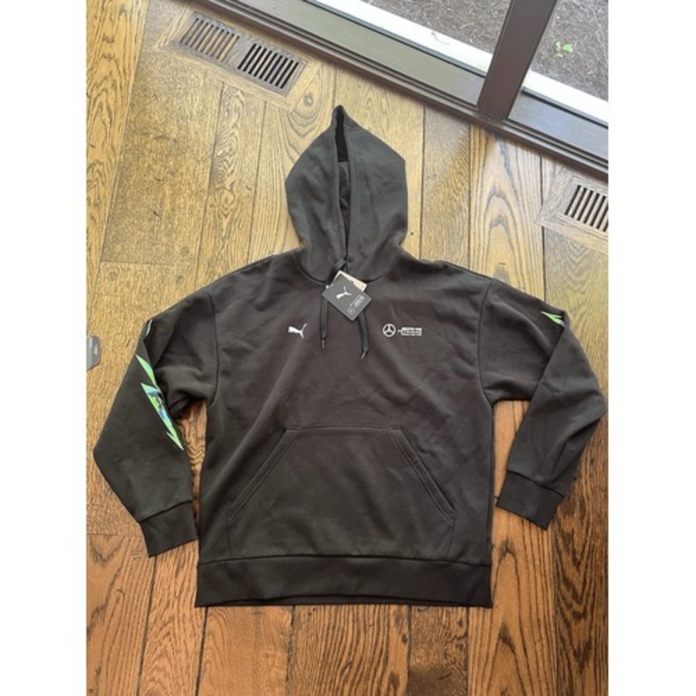 Puma Mercedes AMG F1 Neon Energy Hoodie Black NWT Size Medium